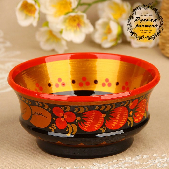 Пиала «Земляничка», 12×6 см, хохлома