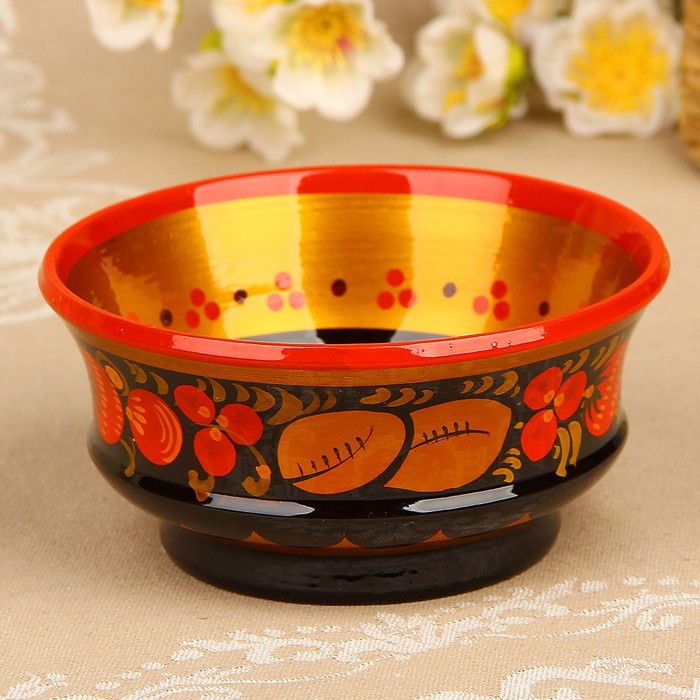 Пиала «Земляничка», 12×6 см, хохлома