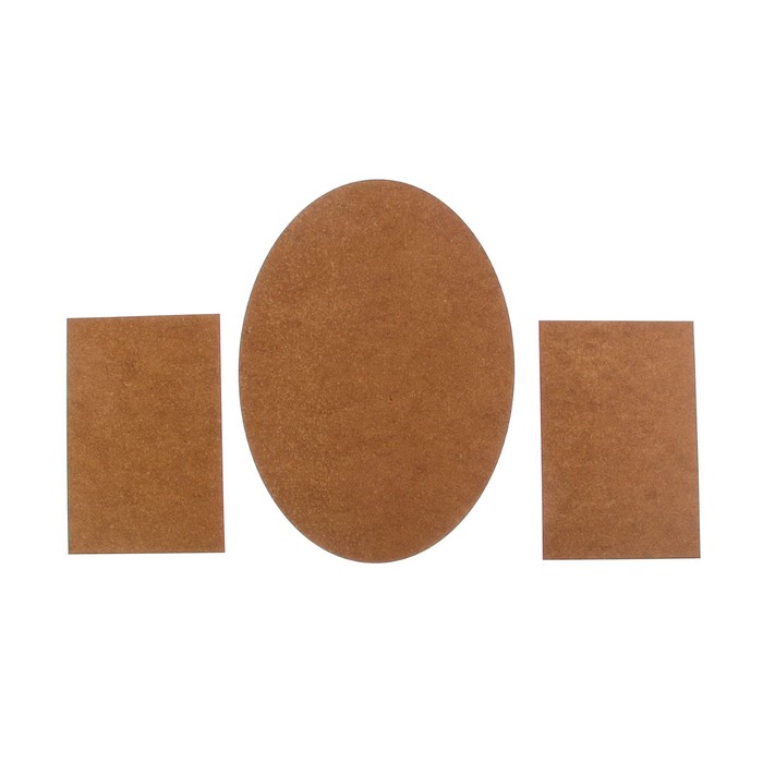 Набор декоративных элементов из фанеры "Три фигуры" 3 шт, МИКС 35х25 см, 15х20 см (ДЕК-408)