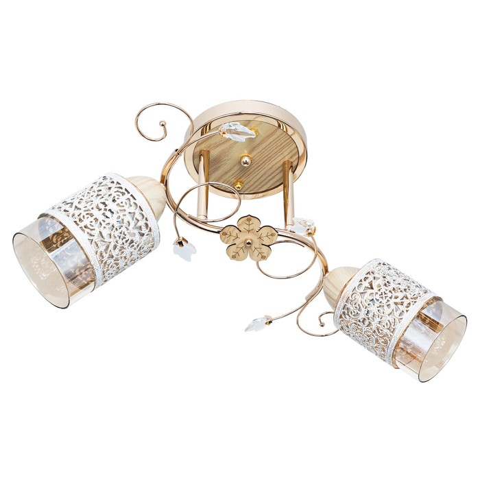 Люстра потолочная "Севилья" 2 лампы Е27 золото 55х27х28