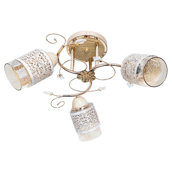 Люстра  "Севилья" 3x40Вт Е27 золото 58х58х28