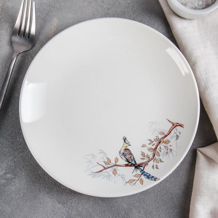 Тарелка 19 см "Соната. Птицы", рисунок МИКС