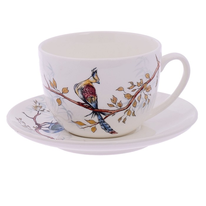 Чайная пара 240 мл "Соната. Птицы", рисунок МИКС
