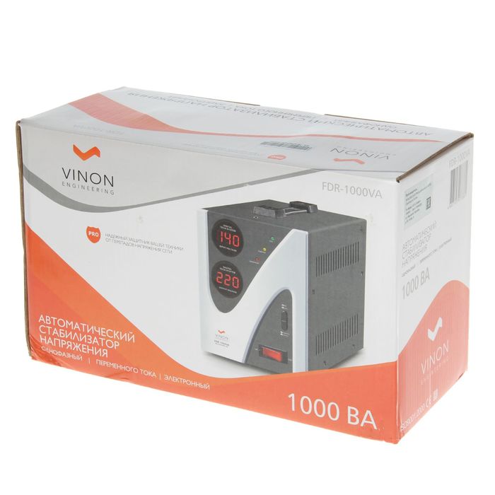 Стабилизатор сетевой Vinon FDR-1000VA, цифровой, релейный