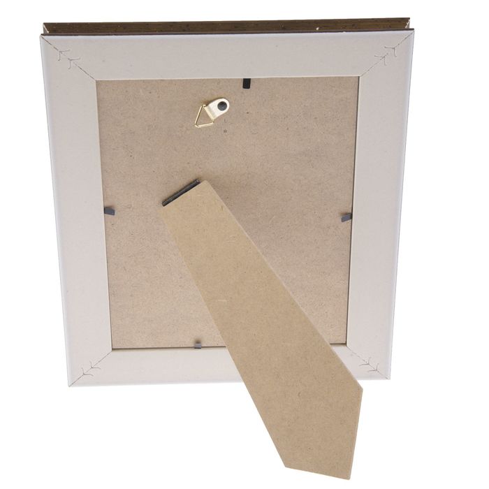 Фоторамка пластик 15х20 см "Золотой узор на белом песке" 26х21 см