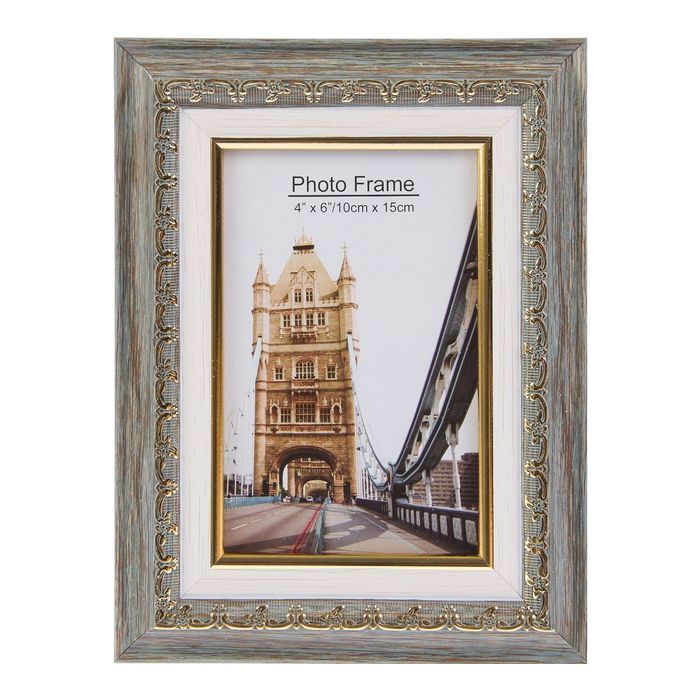 Фоторамка пластик 10х15 см "Роскошь" серое дерево 22х17 см