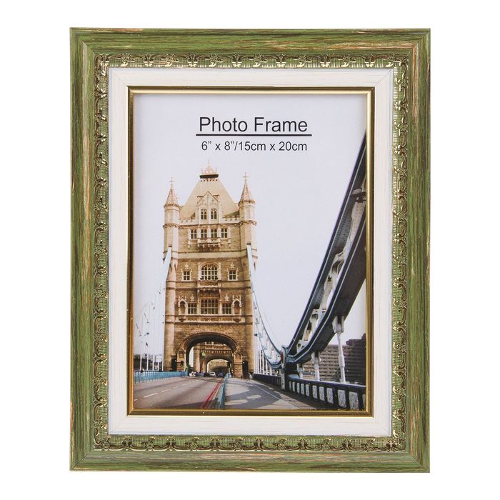 Фоторамка пластик 15х20 см "Роскошь" зелёное дерево 27х22 см