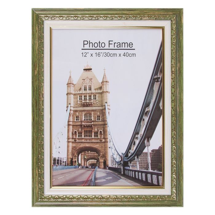 Фоторамка пластик формат А4 "Роскошь" зелёное дерево 37х27 см