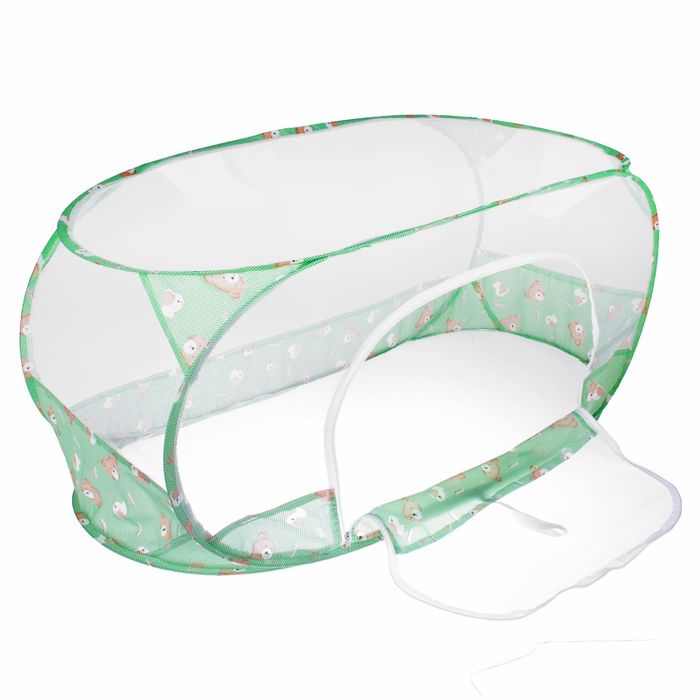 Манеж-палатка для ребёнка, москитная сетка на молнии, цвета МИКС