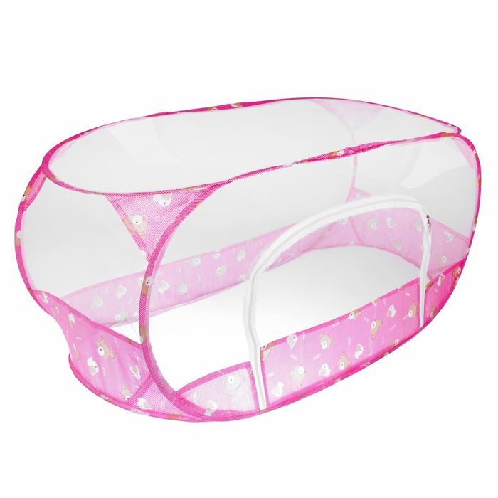 Манеж-палатка для ребёнка, москитная сетка на молнии, цвета МИКС