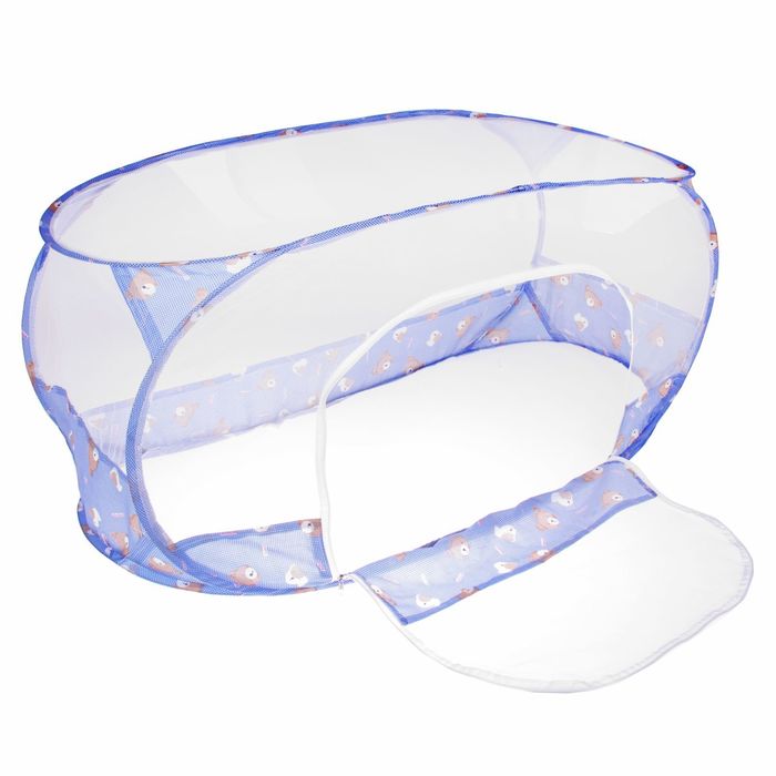 Манеж-палатка для ребёнка, москитная сетка на молнии, цвета МИКС