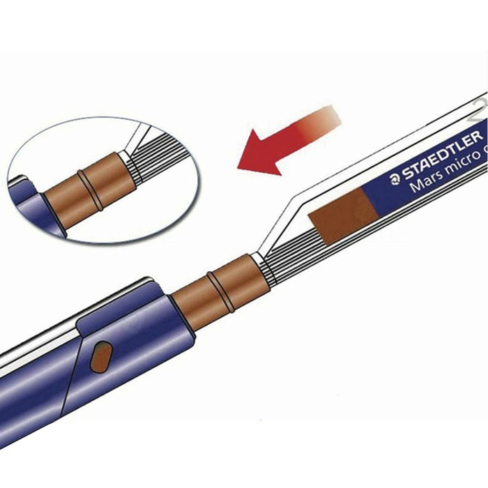 Грифели для механических карандашей 0.7 мм Staedtler Mars micro B, 12 штук 250 07-B