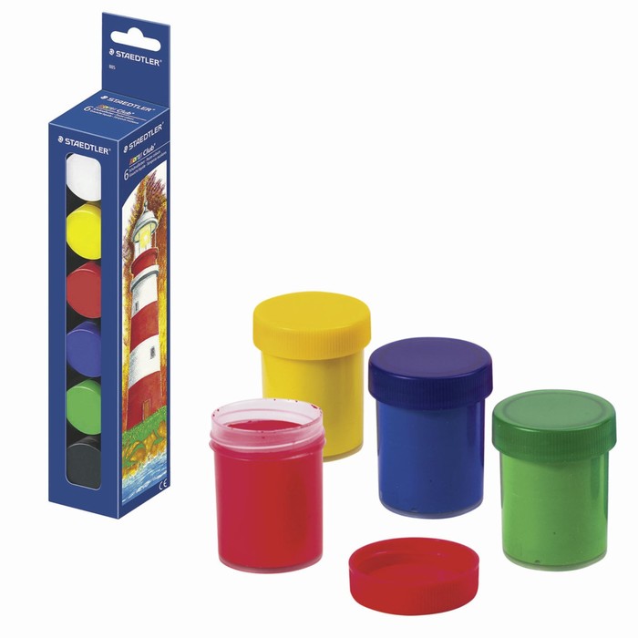 Гуашь 6 цветов по 20 мл Staedtler Noris C