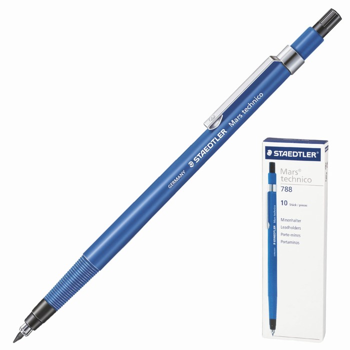 Карандаш цанговый 2.0 мм Staedtler, с клипом, HB 788 C