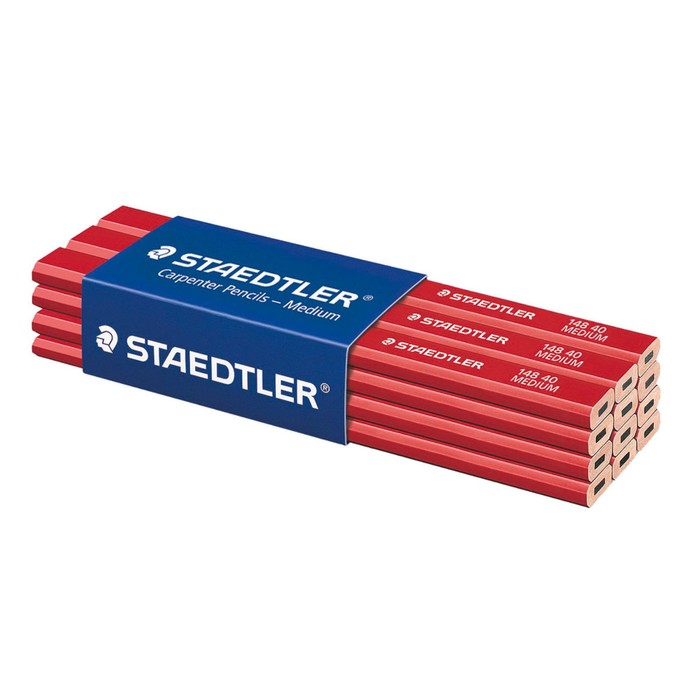 Карандаш специальный Staedtler, столярный, 175 мм, толщина письма 1-2 мм, твёрдость 2H