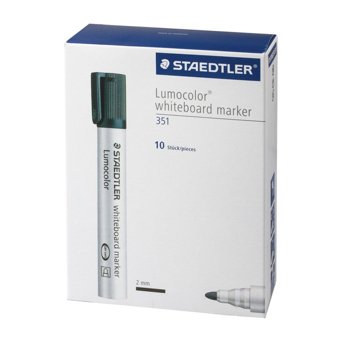 Маркер для доски 2.0 мм Staedtler 351 Lumocolor, зелёный