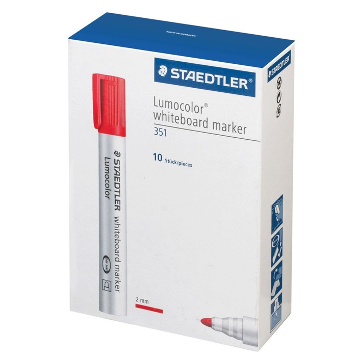 Маркер для доски 2.0 мм Staedtler 351 Lumocolor, красный