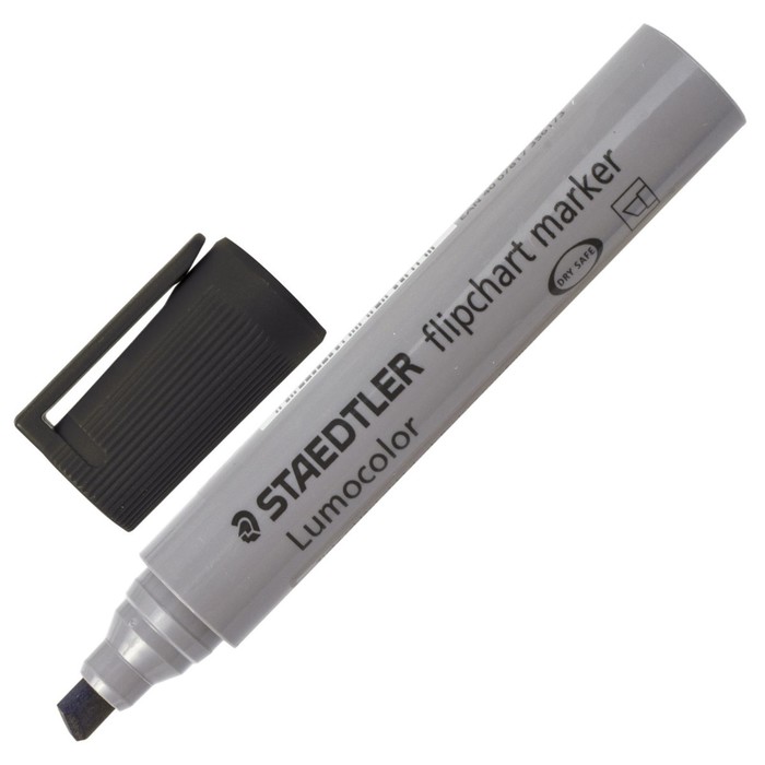 Маркер для флипчарта скошенный 5.0 мм Staedtler Lumocolor чёрный