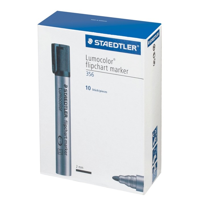 Маркер для флипчарта 2.0 мм Staedtler Lumocolor, непропитывающий синий