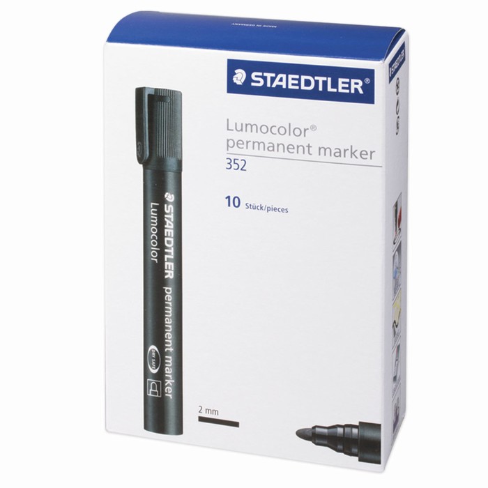 Маркер перманентный 2.0 мм Staedtler Lumocolor, красный