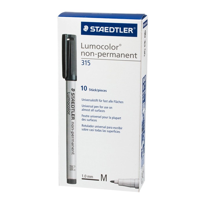 Маркер универсальный 1.0 мм Staedtler Lumocolor, чёрный