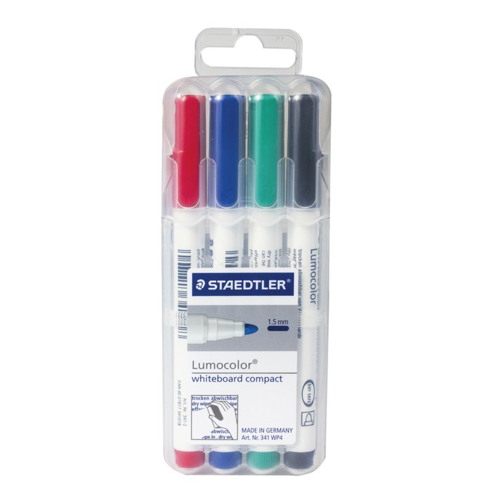 Набор маркеров для доски 4 цвета 2.0 мм Staedtler Lumocolor