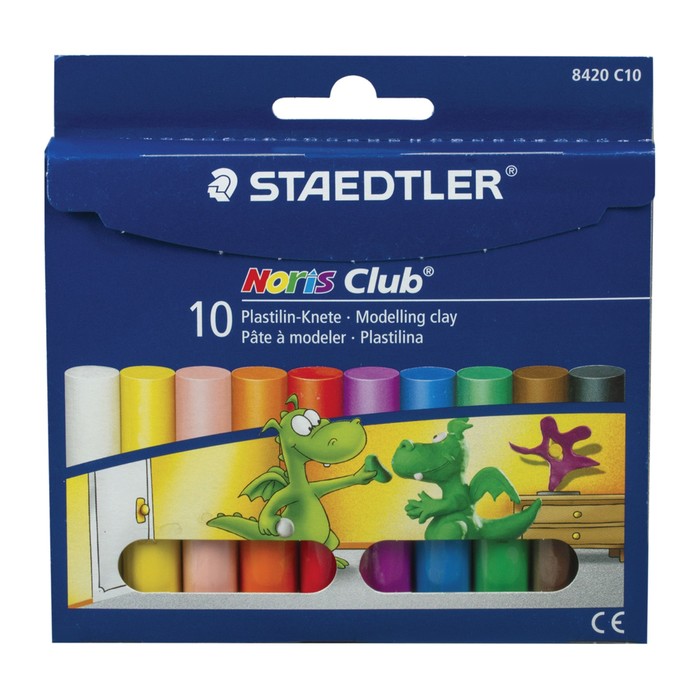 Пластилин 10цв 200г Staedtler Noris Club 8420 C10