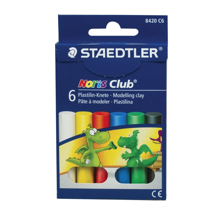 Пластилин 6цв 126г Staedtler Noris Club 8420 C6