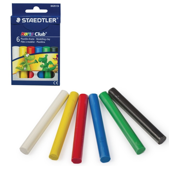 Пластилин 6цв 126г Staedtler Noris Club 8420 C6