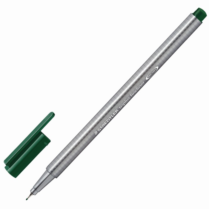 Ручка капиллярная Staedtler 0,3 мм, трехгран, линер, зеленая земля 334-55