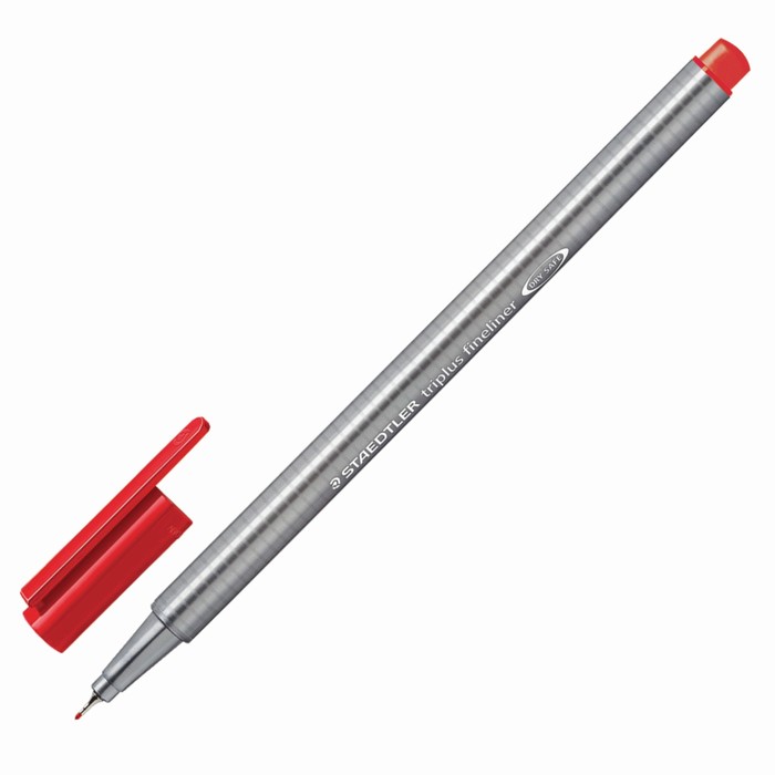 Ручка капиллярная Staedtler 0,3 мм, трехгран, линер, красная 334-2