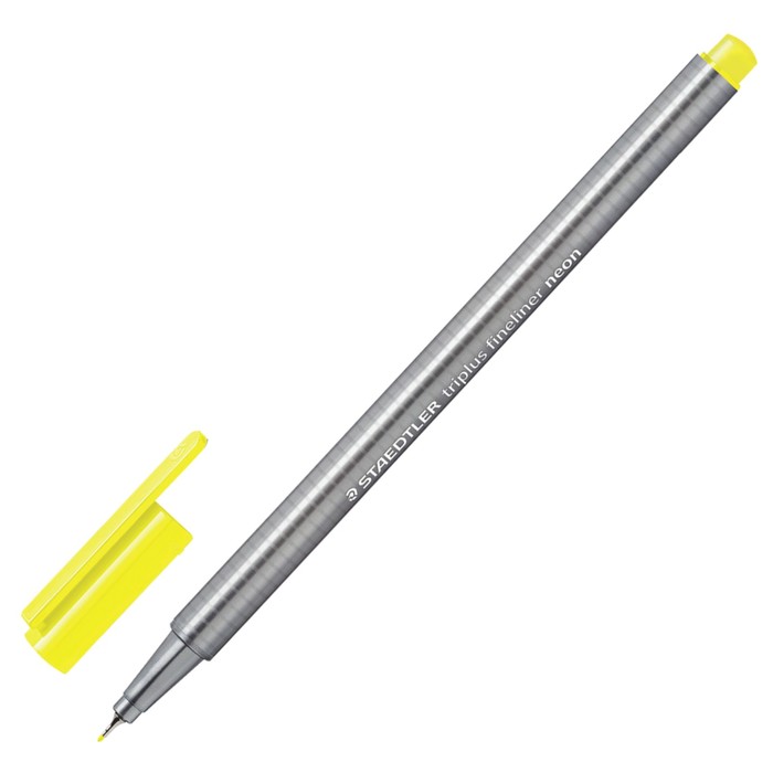 Ручка капиллярная Staedtler 0,3 мм, трехгран, линер, неоновая желтая 334-101