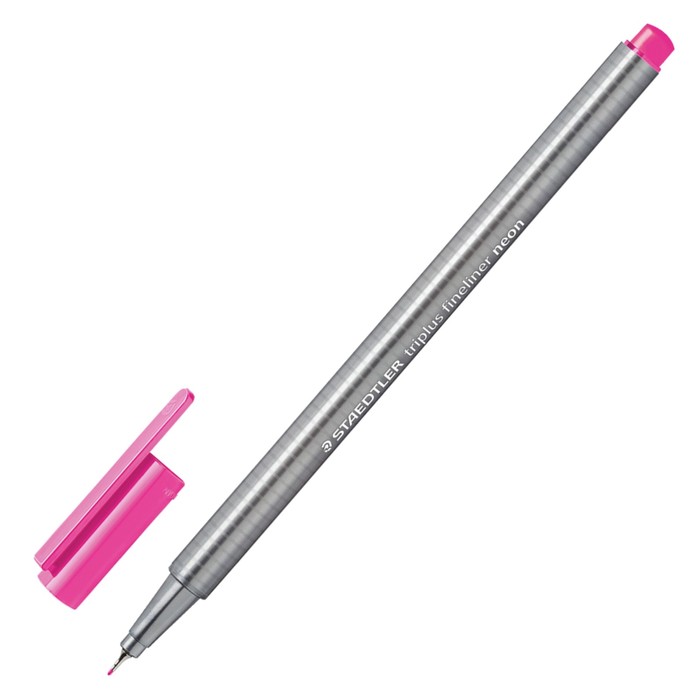 Ручка капиллярная Staedtler 0,3 мм, трехгран, линер, неоновая розовая 334-221