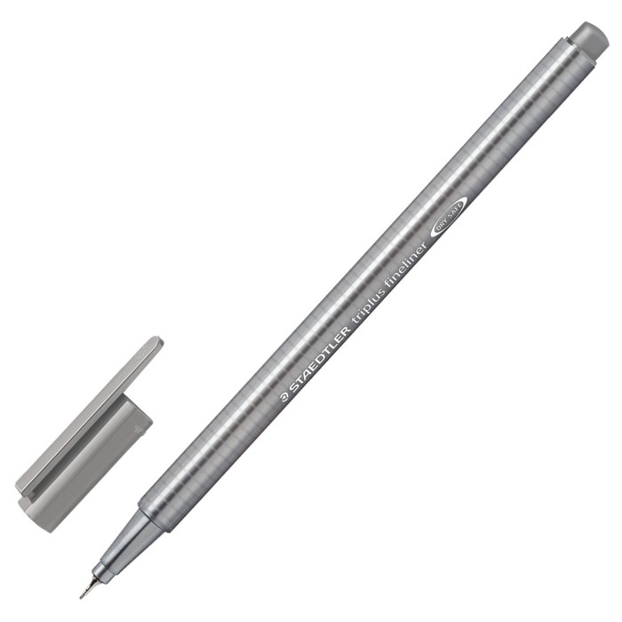Ручка капиллярная Staedtler 0,3 мм, трехгран, линер, серая 334-8