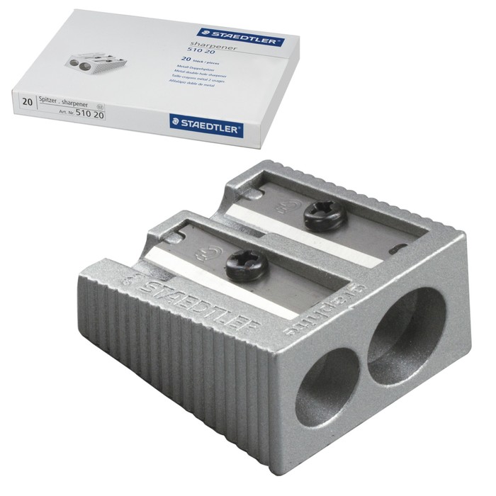 Точилка Staedtler 2 отверстия, клиновидная, металл 510 20