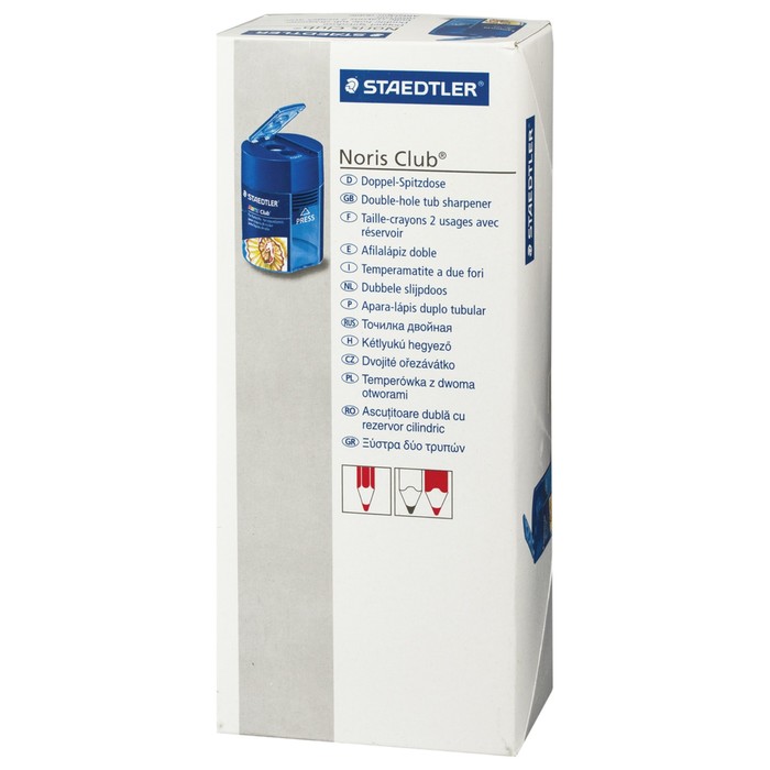 Точилка Staedtler Noris Club контейнер 2 отверстия, круглая 512002