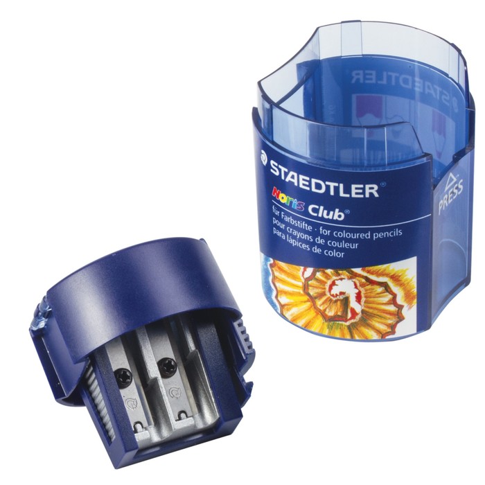 Точилка Staedtler Noris Club контейнер 2 отверстия, круглая 512002