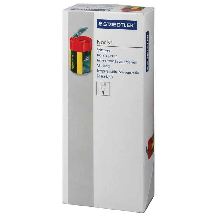 Точилка Staedtler Noris контейнер 1 отверстие, круглая, пластиковая, 511004