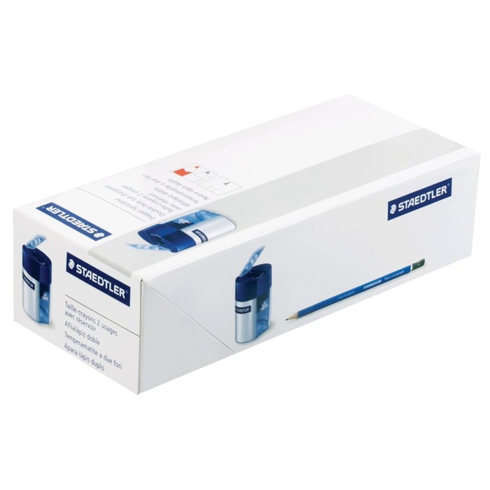 Точилка Staedtler контейнер 2 отверстия, круглая, пластиковая 512 00103