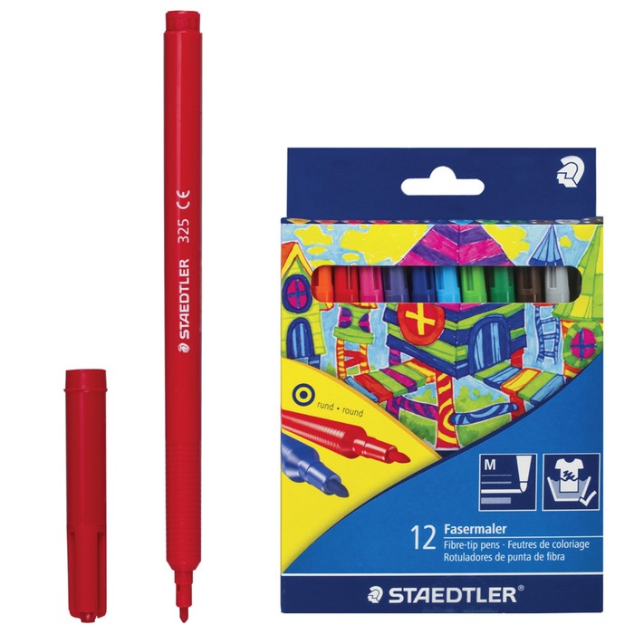 Фломастеры 12цв Staedtler Noris Club, картон уп с европодв 325 C12