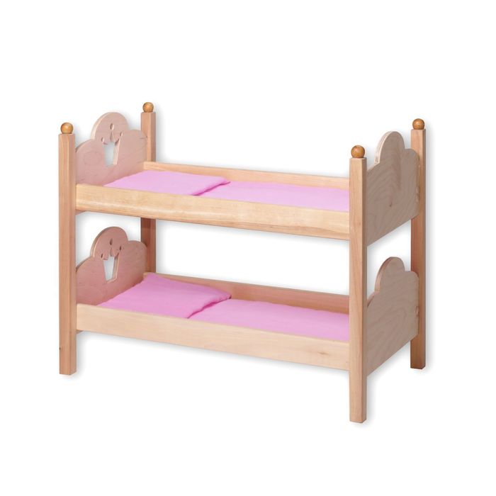 Кроватка двухъярусная, деревянная