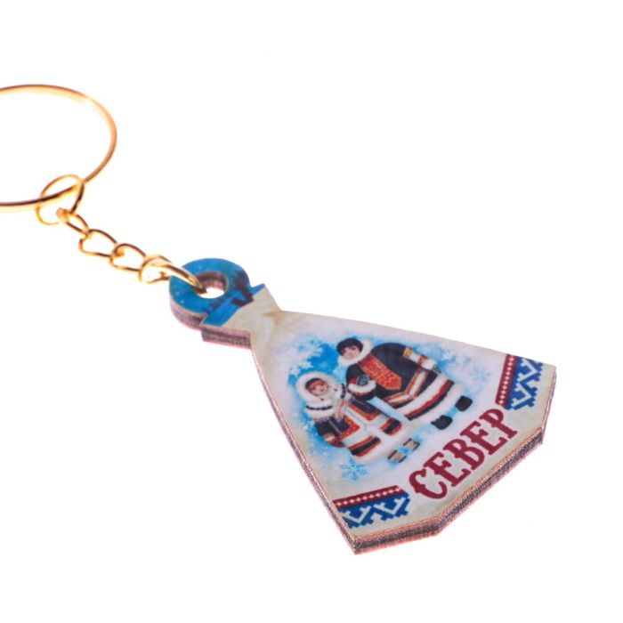 Брелок деревянный «Север», 3.4 х 4.9 см