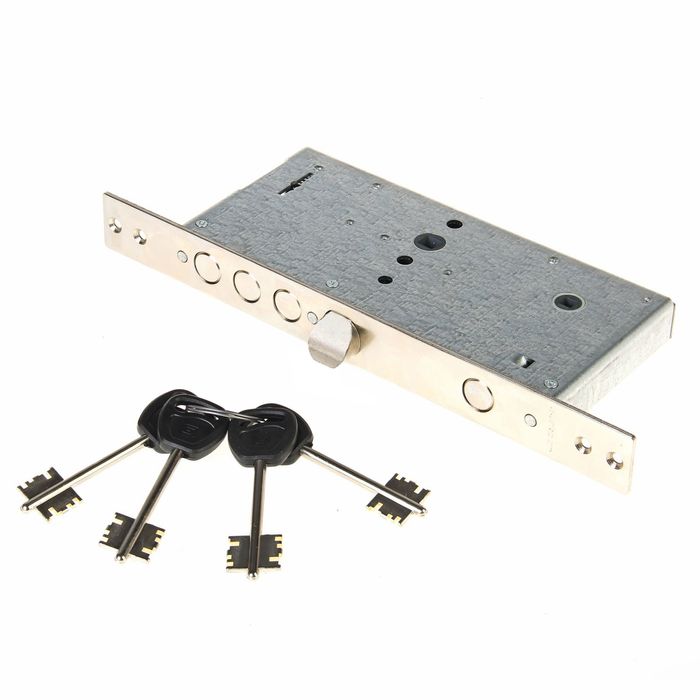 Замок врезной "Гардиан" 3015, с защелкой, с задвижкой, 4 ключа