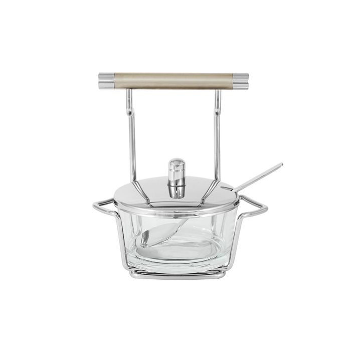 Вазочка для сахара, сыра "Перле", крышка, ложка