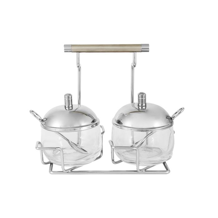 Вазочки для джема "Перле", крышки, ложки