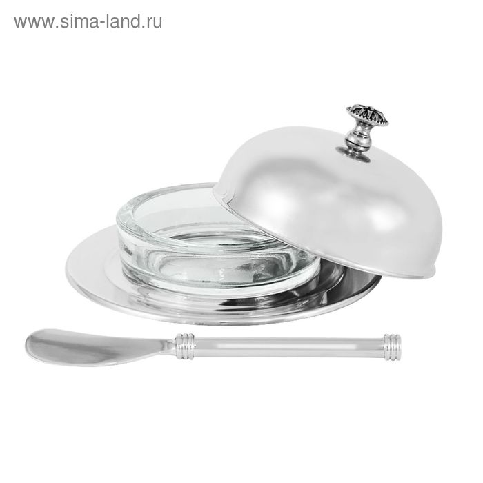 фото Масленка "британи", крышка, нож regent silverware