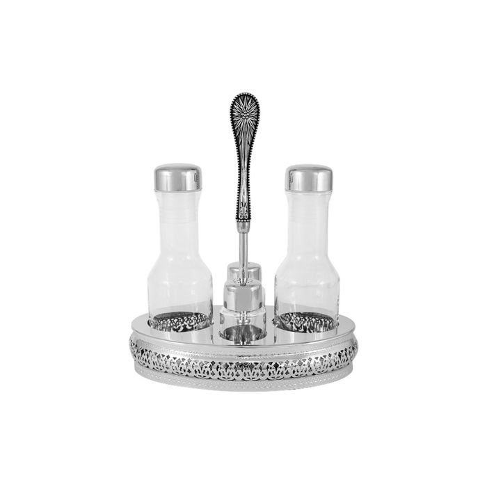 Набор для специй "Британи": солонка, перечница, 2 бутылки для масла и уксуса