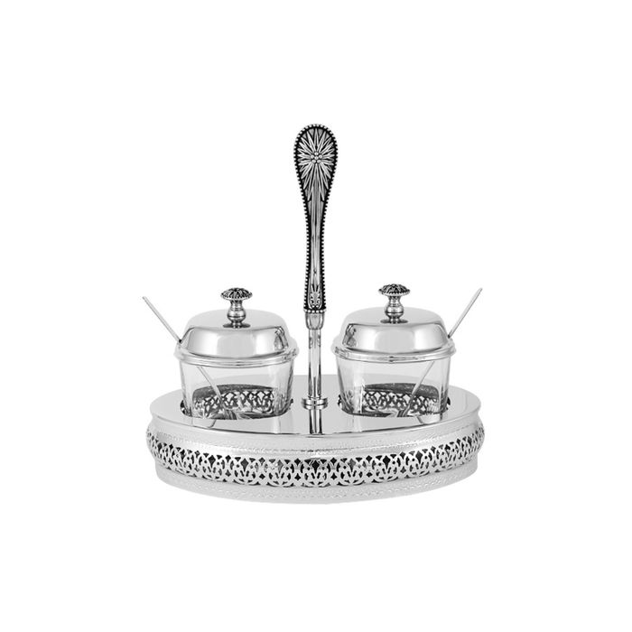 Вазочки для джема "Британи", крышки, ложки