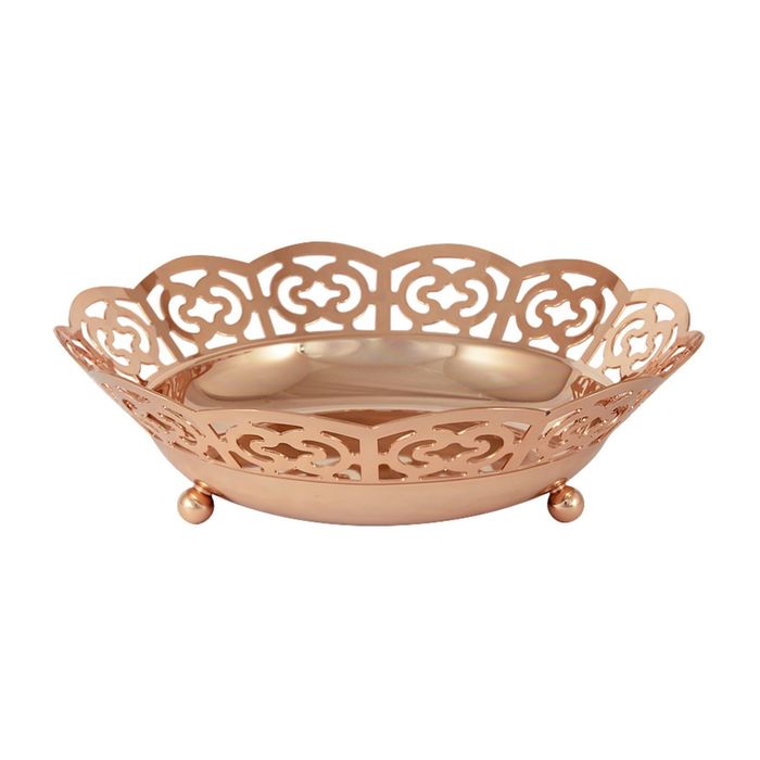 Сухарница с отделкой под розовое золото