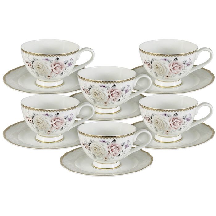 Набор "Гармония", 12 предметов, 6 чашек, 6 блюдец